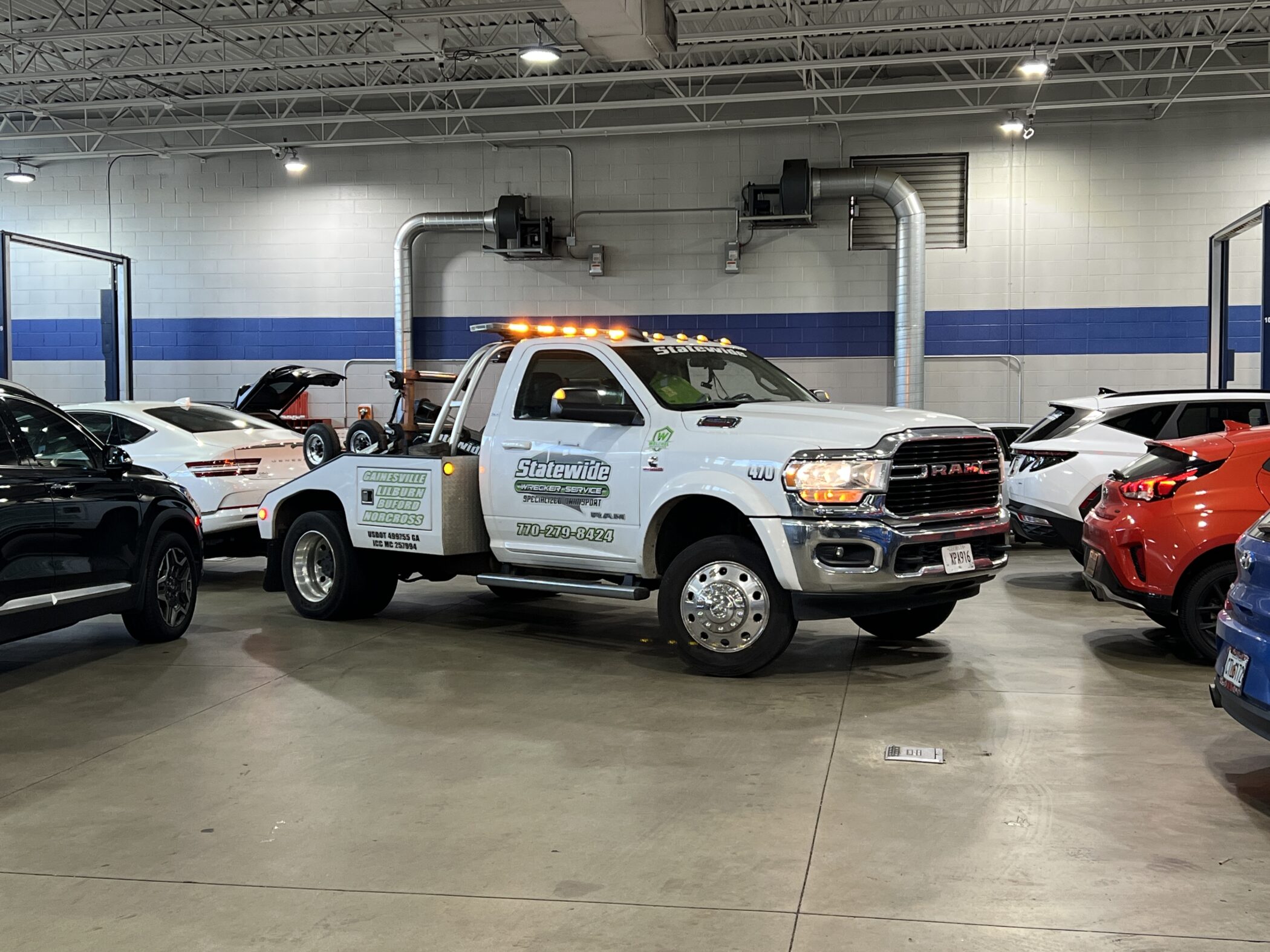 Car Lockout Service in Gwinnett County, GA: What Happens When You Call for Help 3 SWS Truck in underground, Car Lockout Service in Gwinnett County, GA parking | Statewide Wrecker