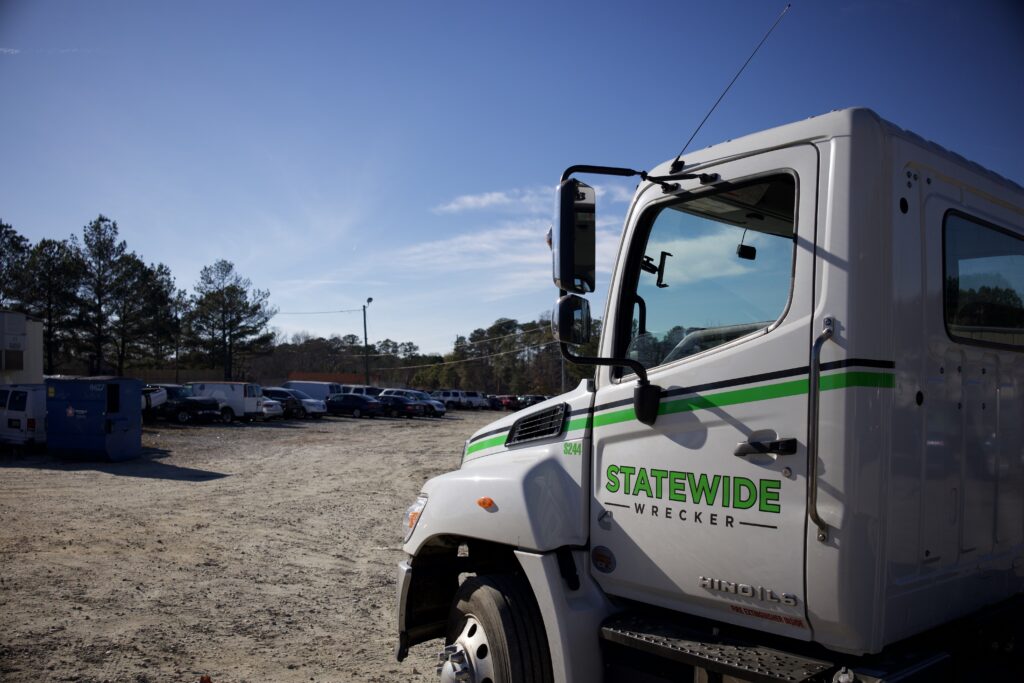 Statewide Wrecker Truck Side View